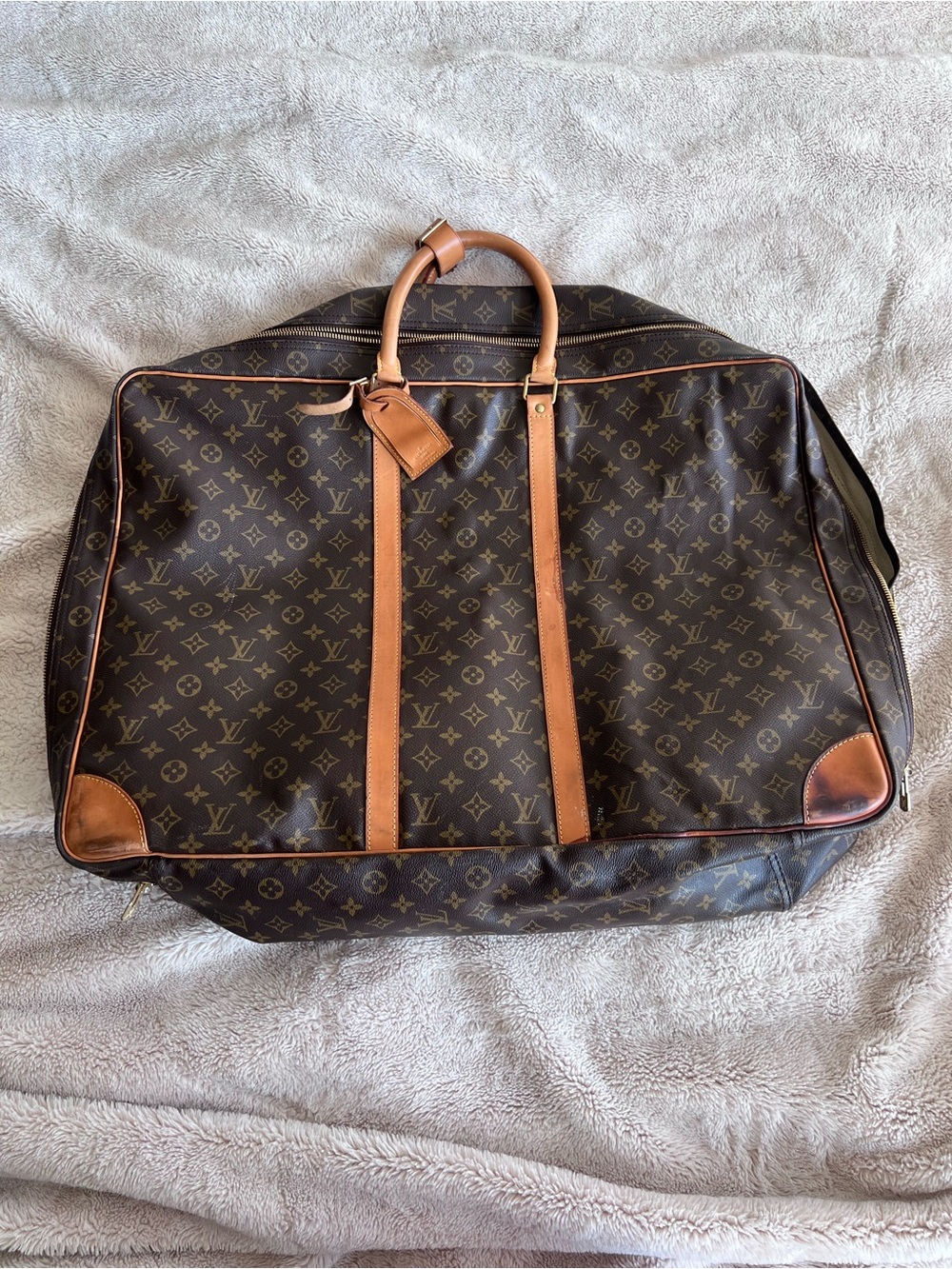 Louis Vuitton Sirius 65 Monogram Canvas Travel Garment Bag in Brown and Tan